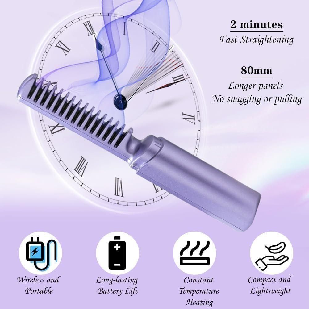 Meneflix Portable Mini Hair Straightener Hot Comb